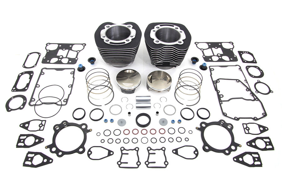 Harley Davidson 2007-17' FXST, FLST, FXD, FLT 110" CI Big Bore Cylinder Kit-Black