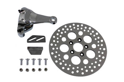 Chrome Rear 4 Piston Caliper and 11-1/2 Disc Kit