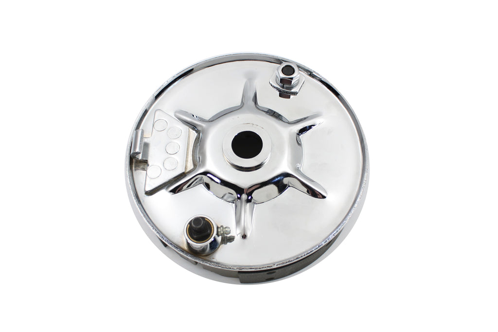 Rear Mechanical Brake Backing Plate Kit Chrome