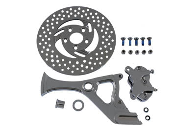 Chrome Rear 4 Piston Caliper and 11-1/2 Disc Kit