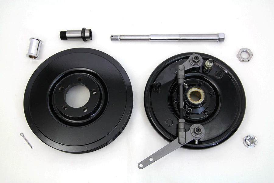 Dual Cam Brake Backing Plate and Brake Drum Kit Black