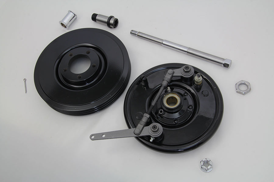 Dual Cam Brake Backing Plate and Brake Drum Kit Black