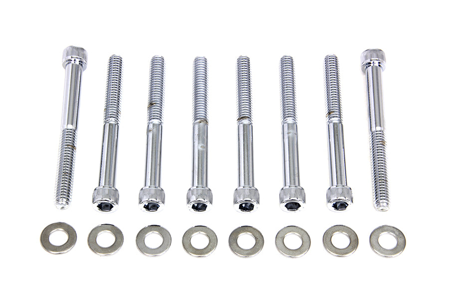 Chrome Engine Case Allen Type Screw Kit