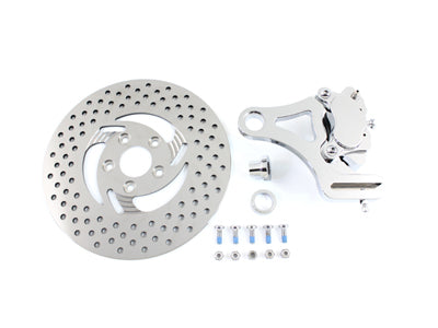 Chrome Rear 4 Piston Caliper and 11-1/2 Disc Kit