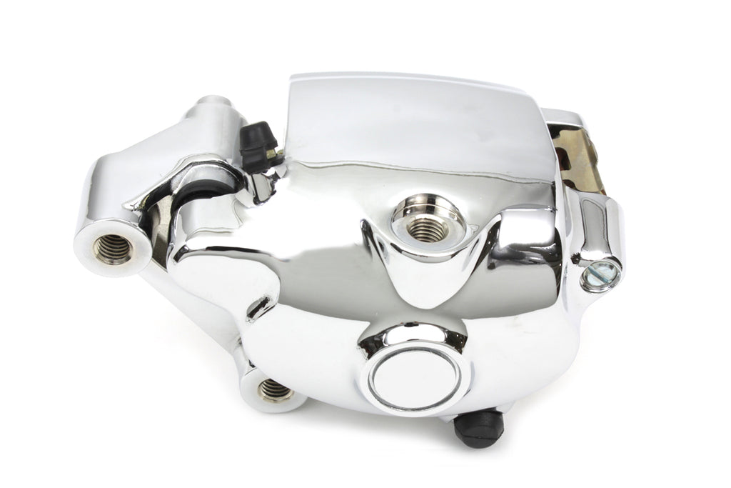 Chrome 4 Piston Front Brake Caliper Left Side