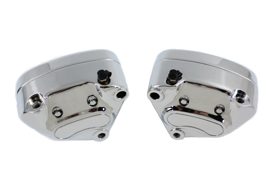 Chrome Front 4 Piston Caliper Set