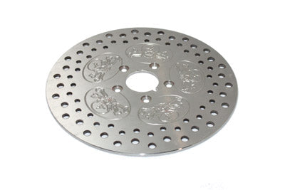 11-1/2 Front Brake Disc Skull Design Stainless Steel