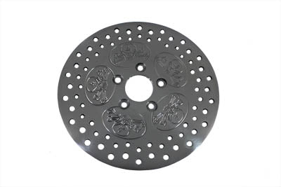 11-1/2 Rear Brake Disc Skull Design Polished