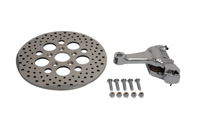 Chrome Rear 4 Piston Caliper and 11-1/2 Disc Kit