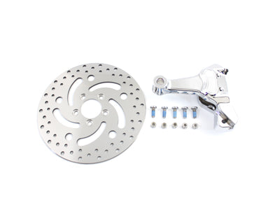 Chrome Rear 4 Piston Caliper and 11-1/2 Disc Kit