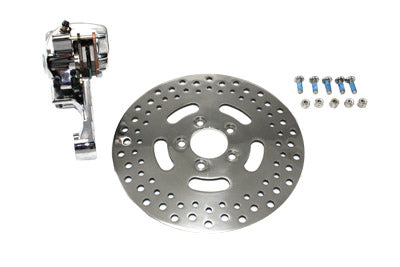 Chrome Rear Single Piston Caliper and 11-1/2 Disc Kit