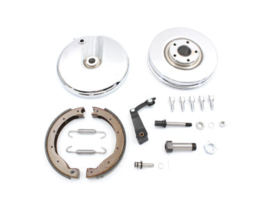 Front Brake Backing Plate Kit Right Side Chrome