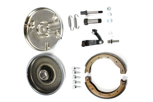 Front Brake Backing Plate Kit Right Side Chrome