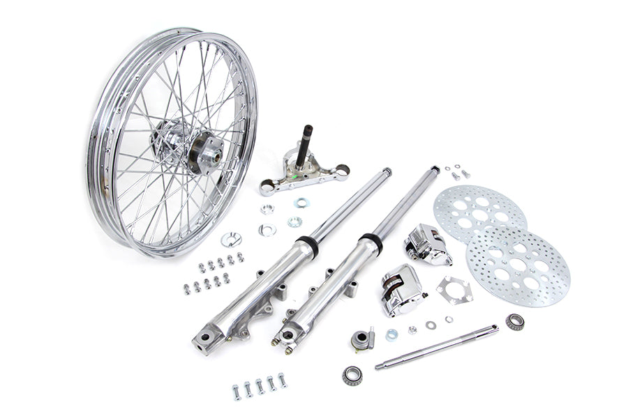 Fork Assembly with Polished Sliders 21 Wheel