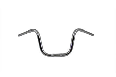 10 Ape Hanger Handlebar with Indents Chrome