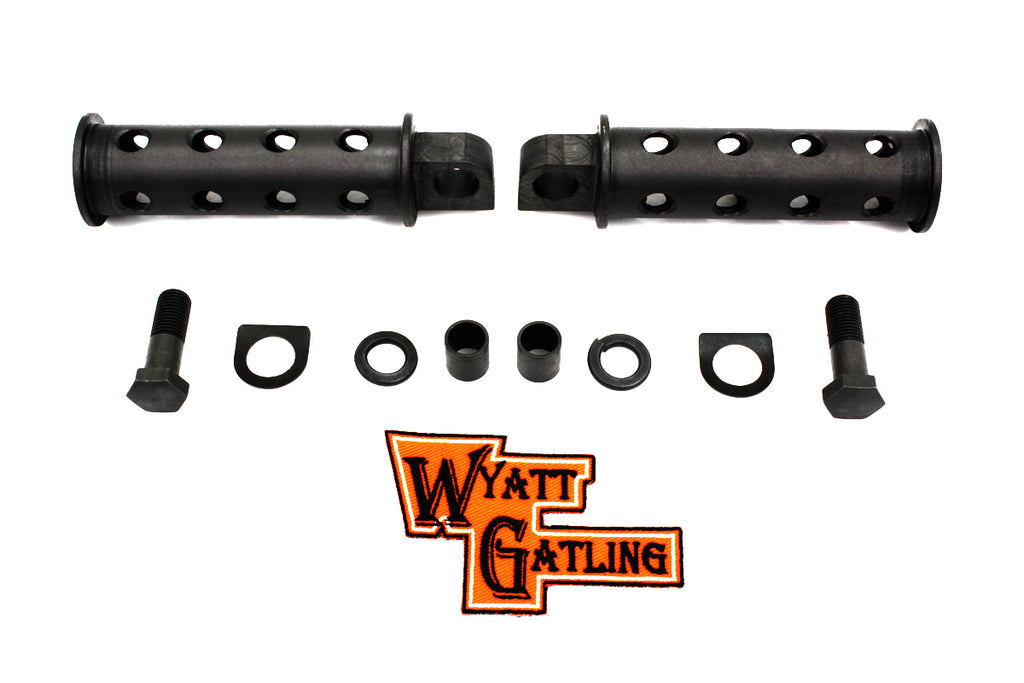 Wyatt Gatling Black Combat Shooter Style Footpeg Set