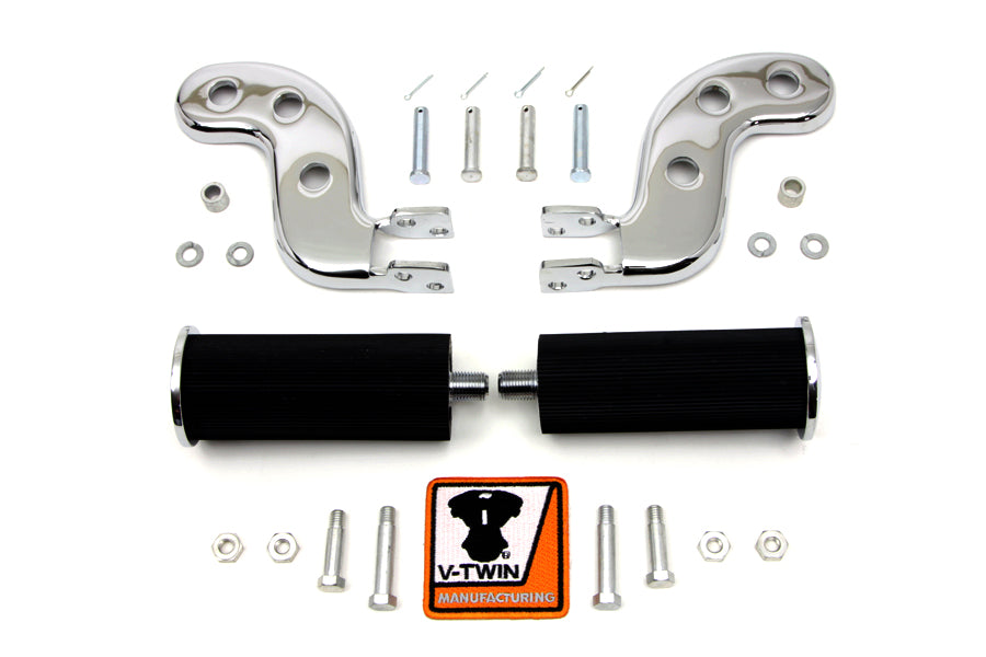 Wyatt Gatling Down Slash Slip-On Muffler Set Chrome