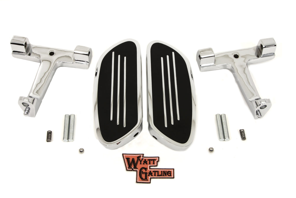 Wyatt Gatling Chrome Passenger Footboard Kit