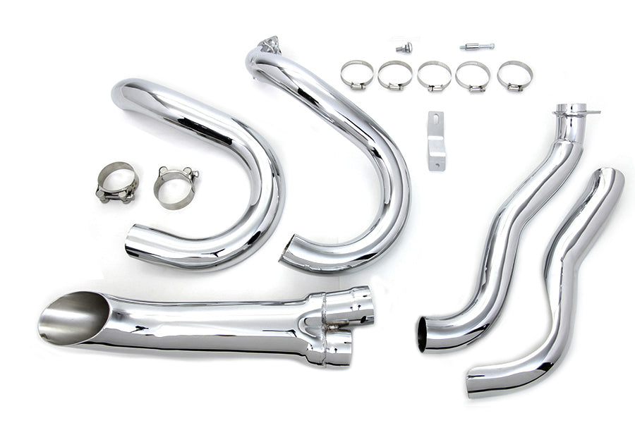 Chrome 2 into 1 Exhaust Header Set