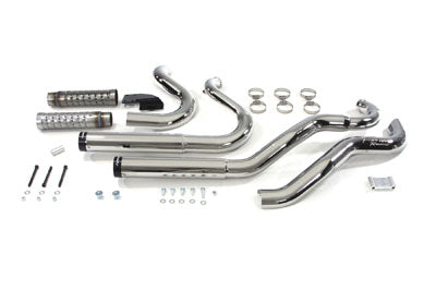 06'-17' Harley Davidson Dyna 2 into 2 Rinehart Exhaust System- Flash Cut Style