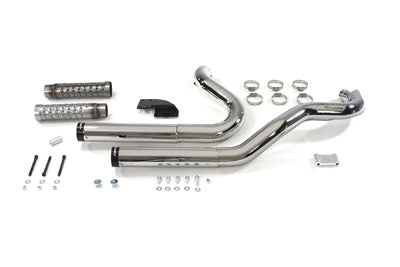 06'-17' Harley Davidson Dyna 2 into 2 Rinehart Exhaust System- Flash Cut Style