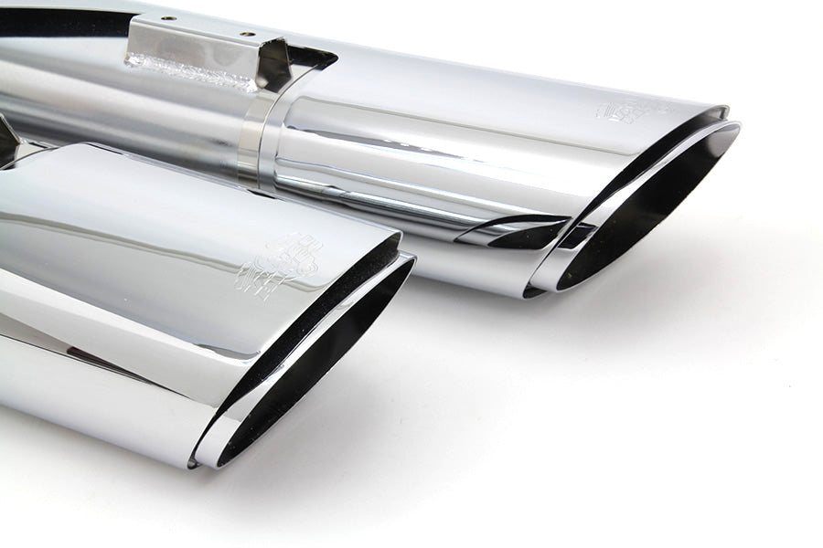 Twin Slash Slip-On Mufflers Monster Oval