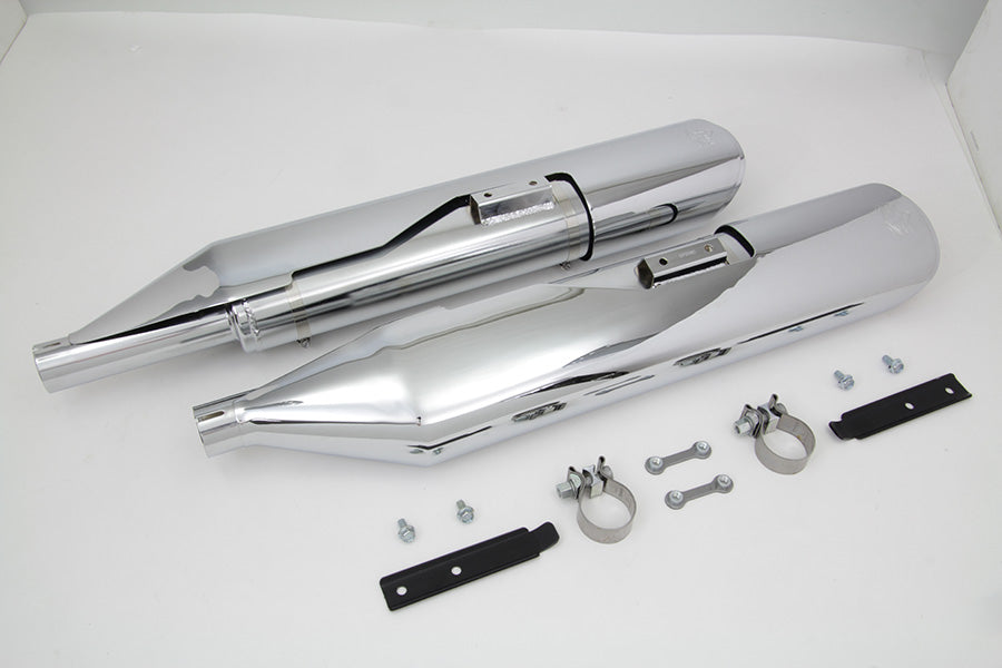 Twin Slash Slip-On Mufflers Monster Oval