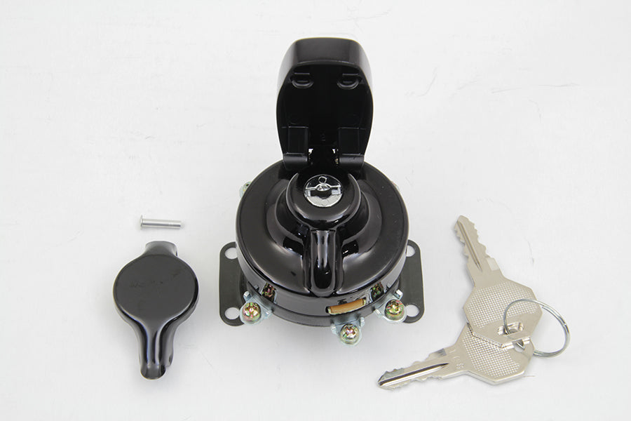 Fat Bob Ignition Switch with 5 Terminals Gloss Black