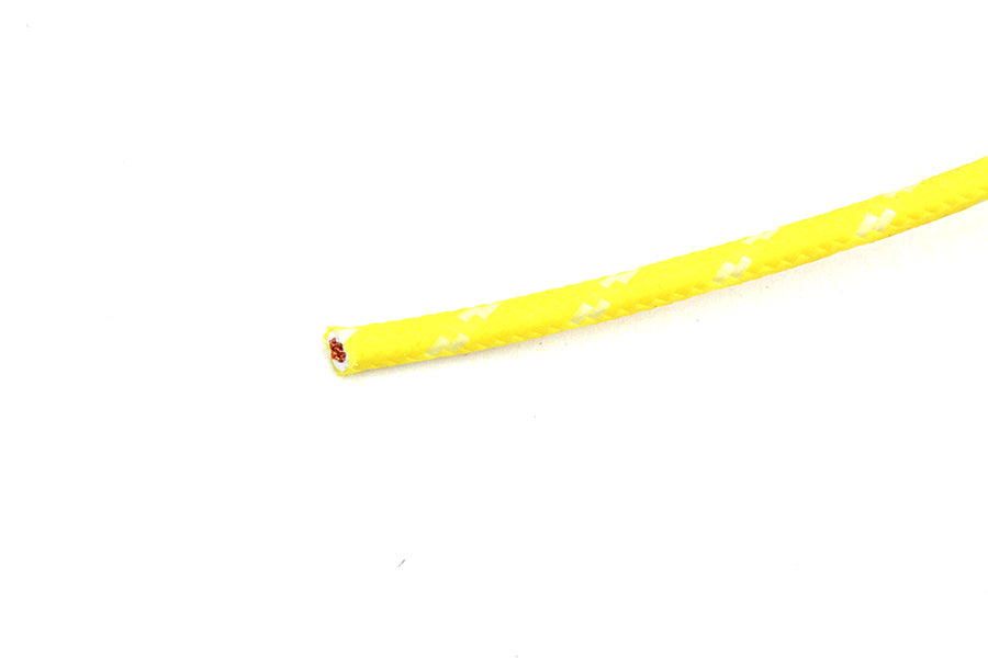 Yellow 25' Cloth Covered Wire