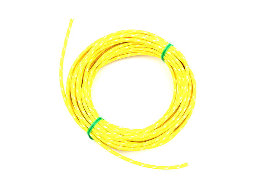 Yellow 25' Cloth Covered Wire