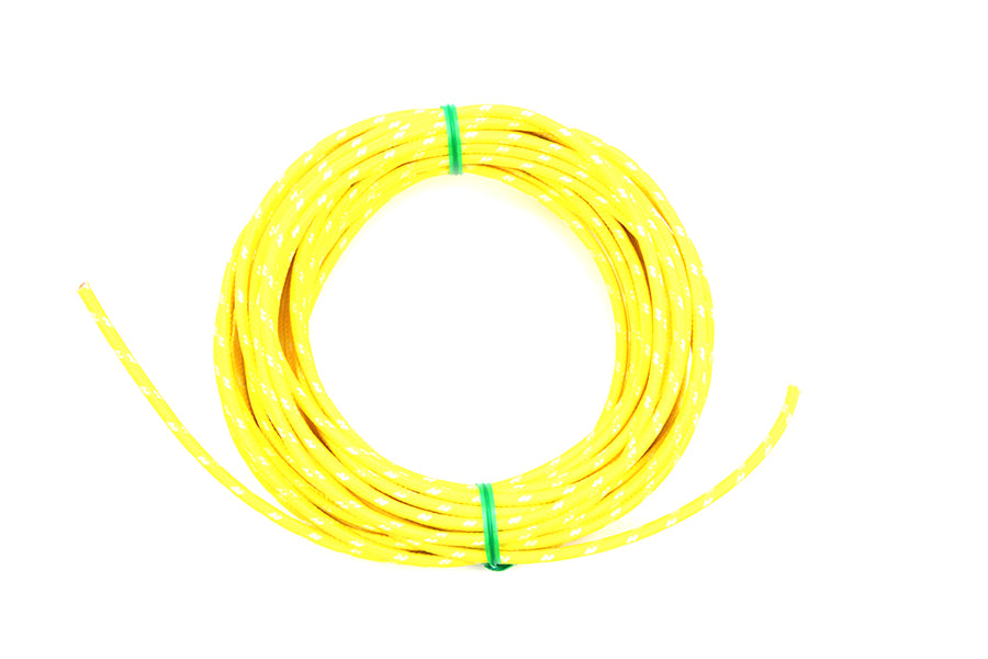 Yellow 25' Cloth Covered Wire