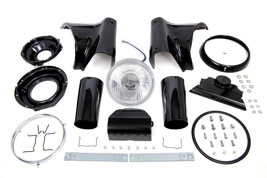 Black 7 Headlamp Cowl Kit