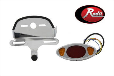 Wyatt Gatling Chrome Oval Tail Lamp Assembly