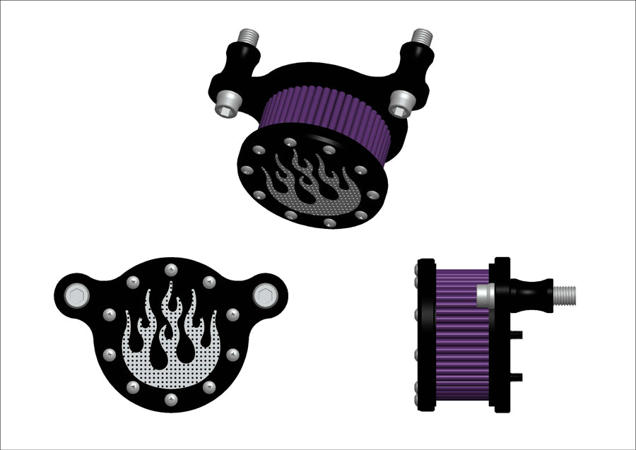 Wyatt Gatling Air Cleaner Kit Black