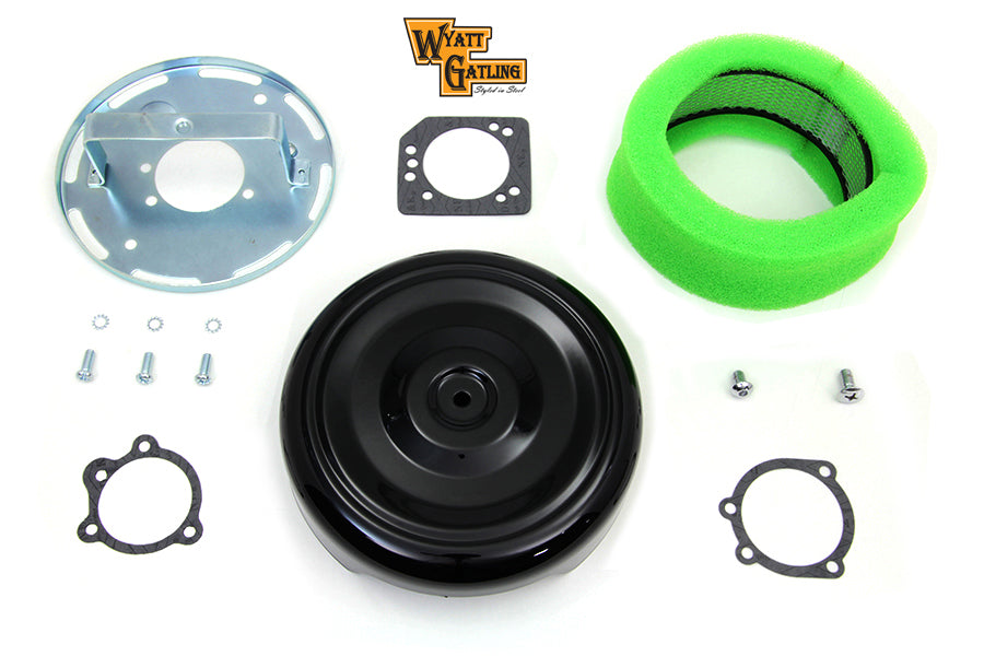 Wyatt Gatling 8 Round Air Cleaner Kit with Black Cover