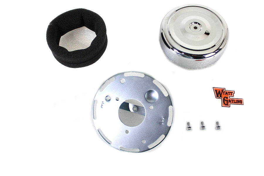 Wyatt Gatling 7 Round Air Cleaner Kit with Chrome Cover