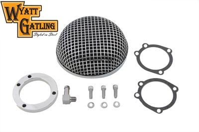 Wyatt Gatling Round Mesh Air Cleaner Chrome