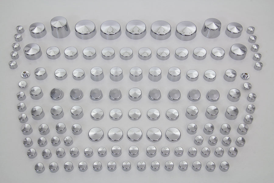 Wyatt Gatling Chrome Bolt Cap 125 Piece Cover Kit