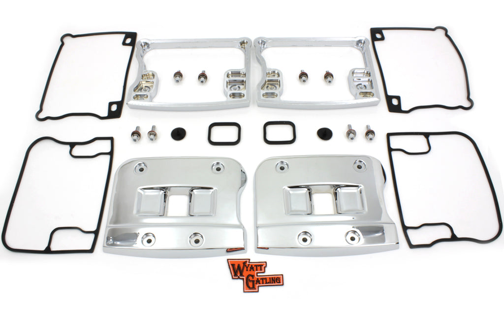 Wyatt Gatling Top Rocker Box Cover and D-Ring Set Chrome