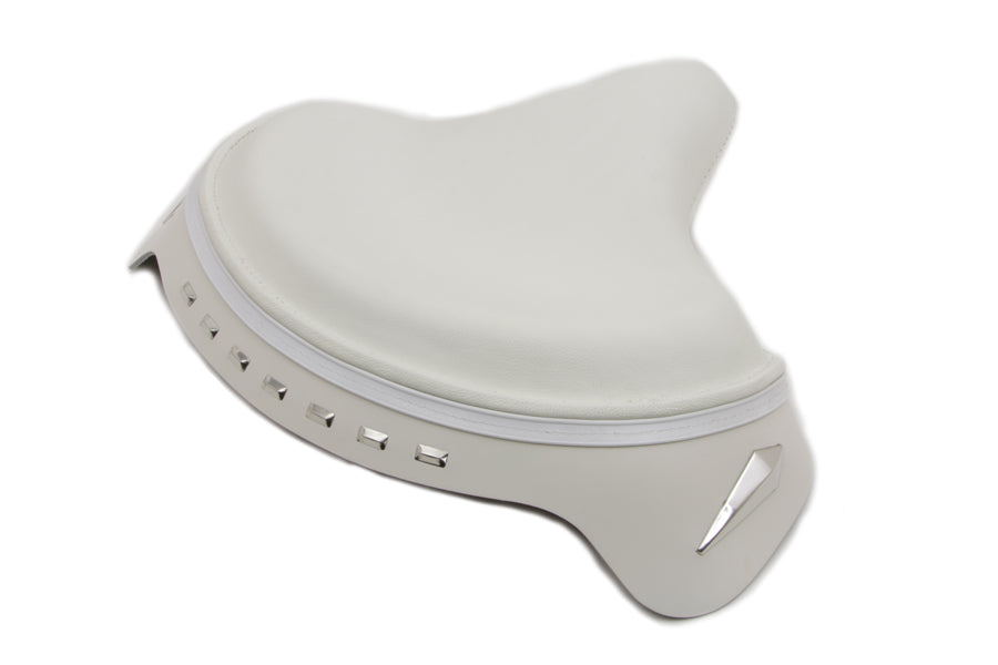 White Leather Police Style Solo Seat