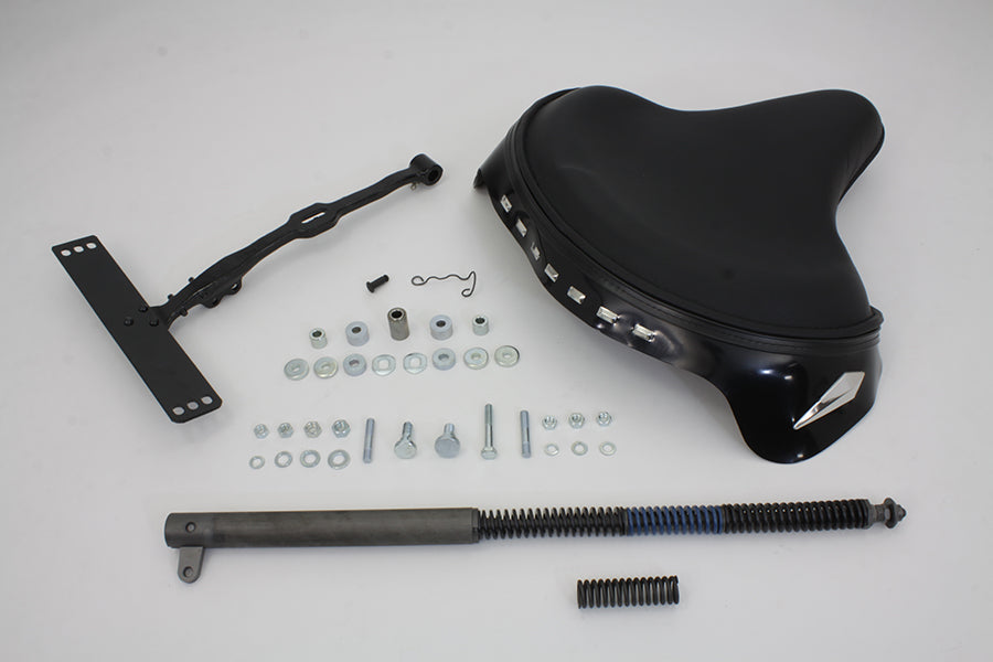 Black Leather Deluxe Solo Seat Kit