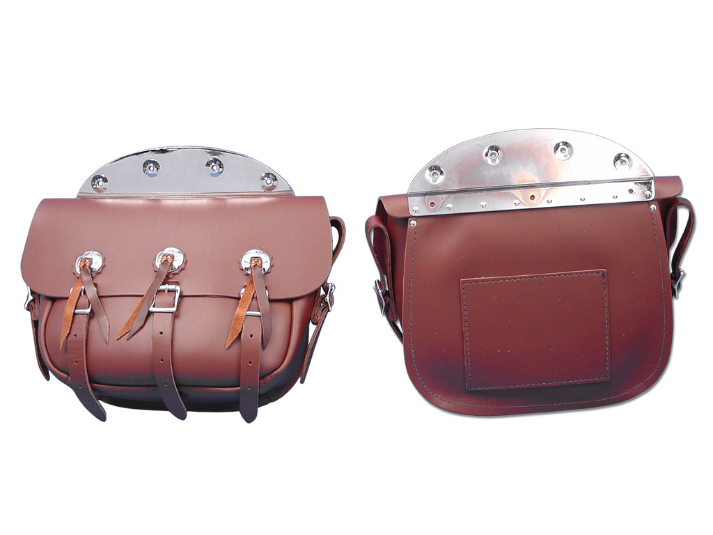 Brown Leather Replica Saddlebag Set