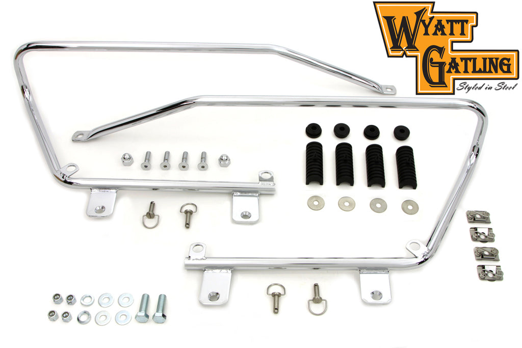 Wyatt Gatling Saddlebag Brackets and Stud Kit Chrome