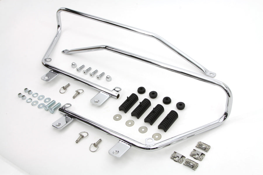 Wyatt Gatling Saddlebag Brackets and Stud Kit Chrome