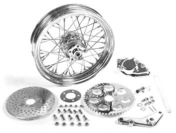 16 x 3.00 Rear Wheel Kit with Caliper Chrome