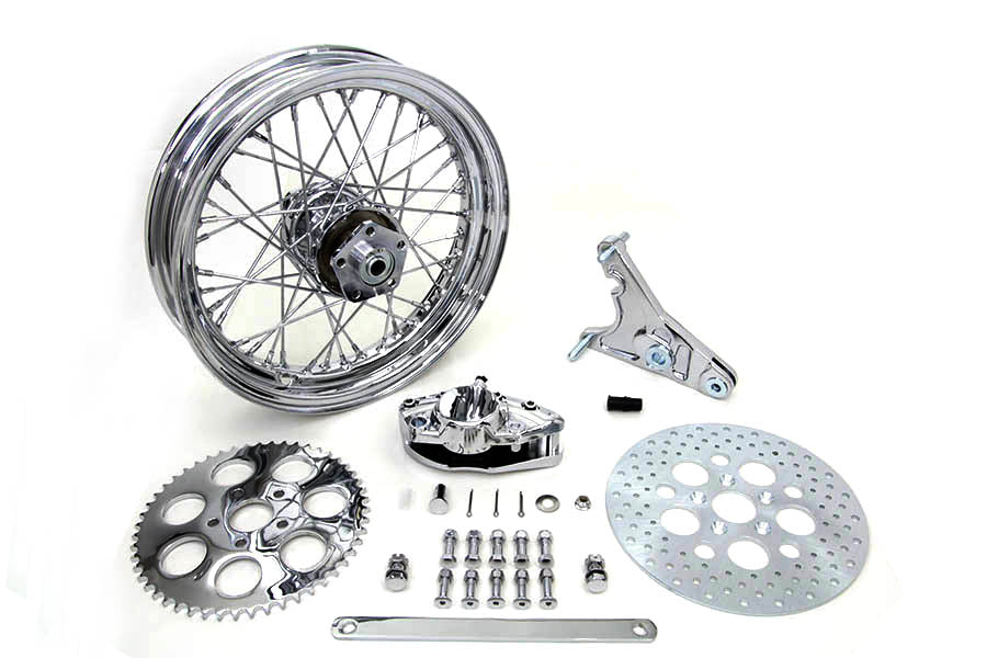 16 x 3.00 Rear Wheel Kit with Caliper Chrome