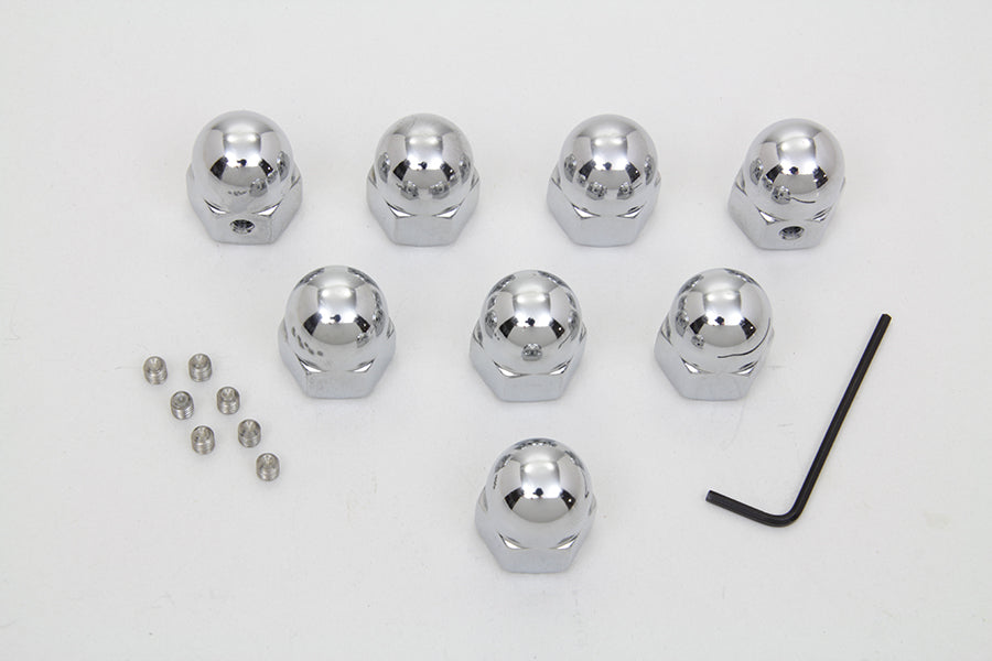 Headbolt Cover Kit Chrome Acorn Type