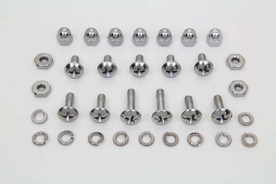 Windshield Mounting Screw Set Chrome