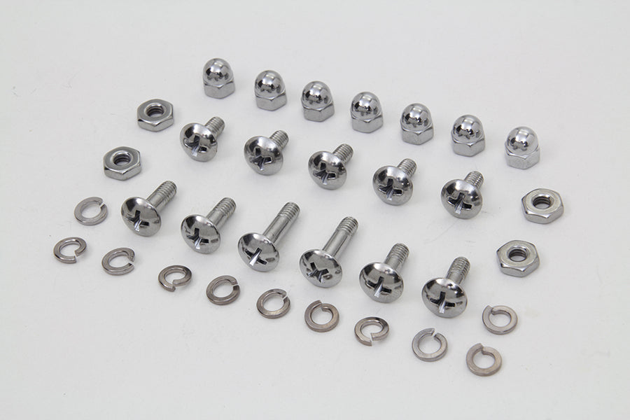 Windshield Mounting Screw Set Chrome