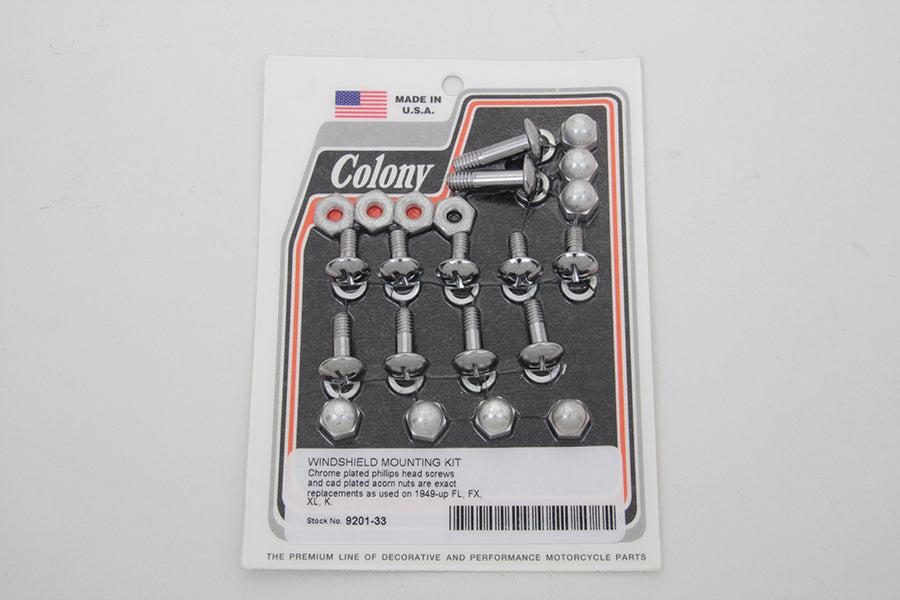 Windshield Mounting Screw Set Cadmium